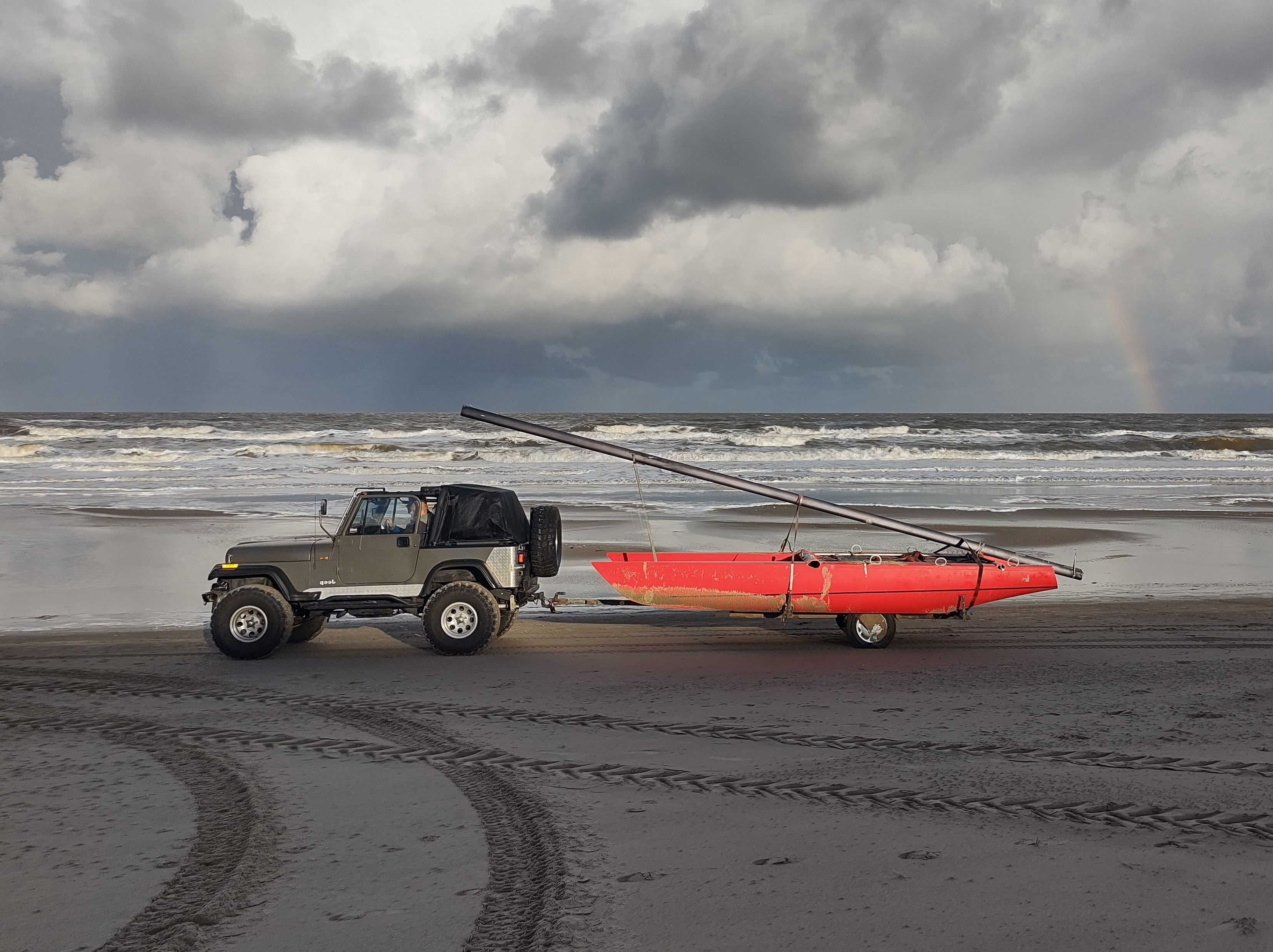 Boten naar het strand