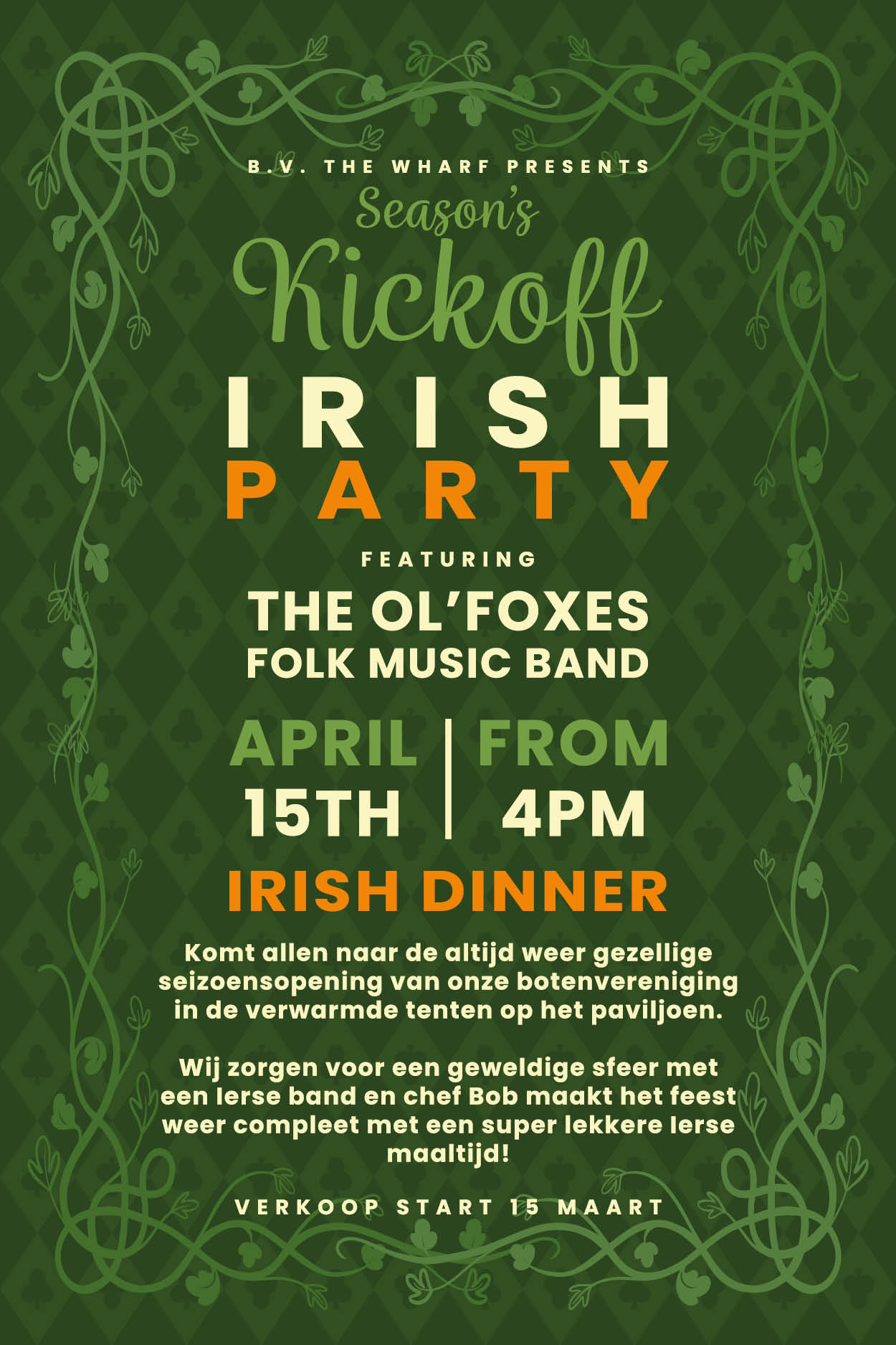 Openingsfeest botenclub in Ierse Stijl